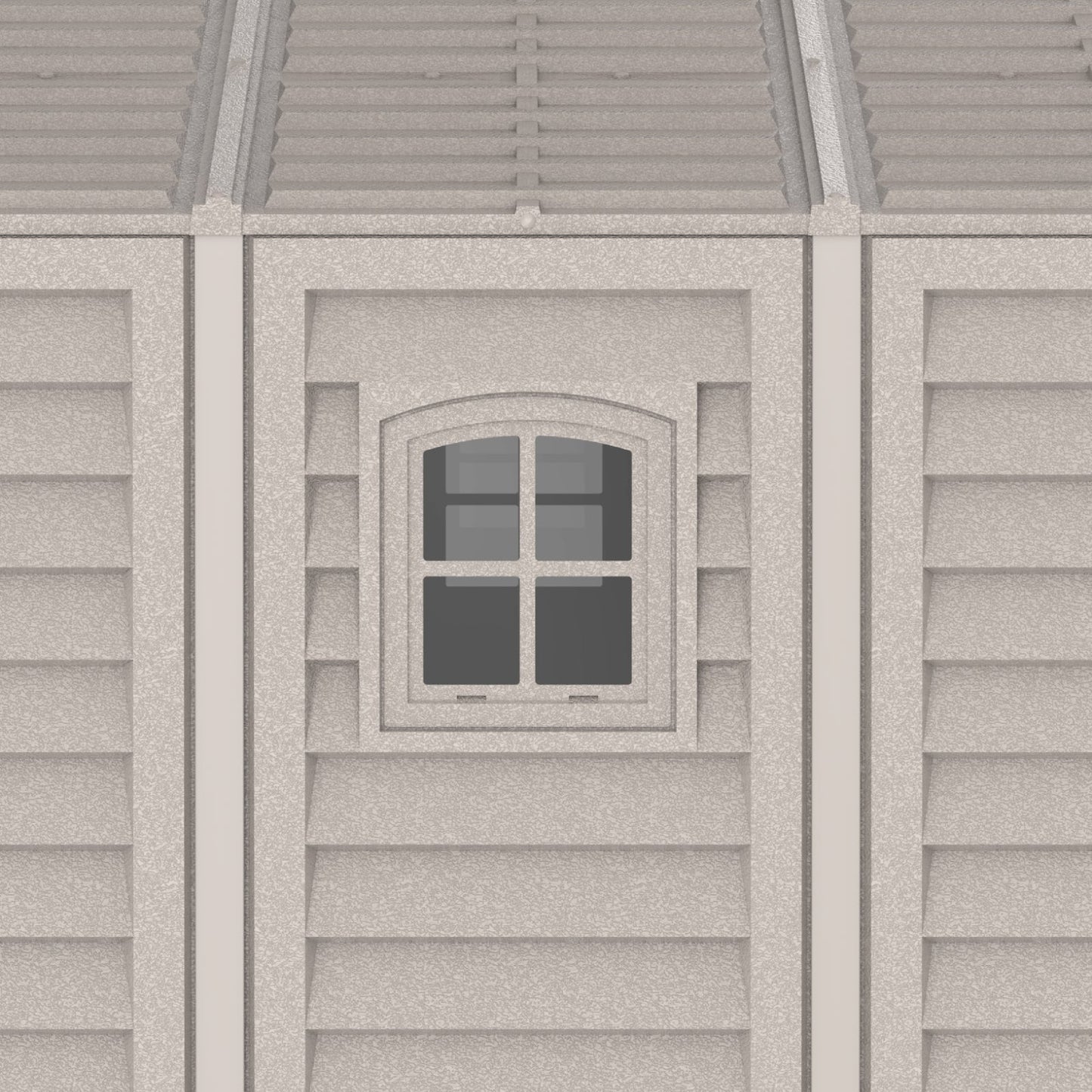 W10.5 ft Large Vinyl Storage Shed with Foundation, 2 Windows & Side Doors