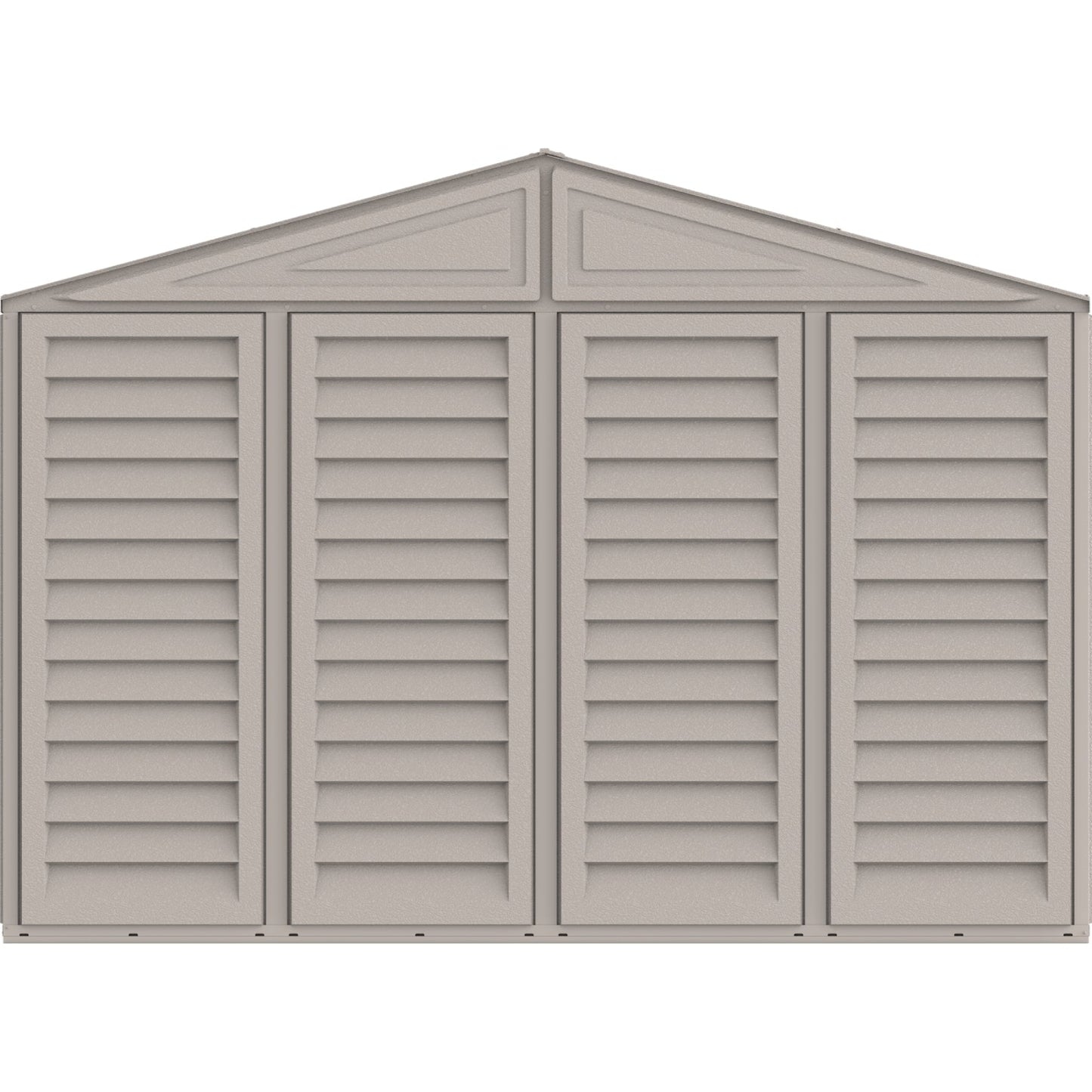 W10.5 ft Large Vinyl Storage Shed with Foundation, 2 Windows & Side Doors