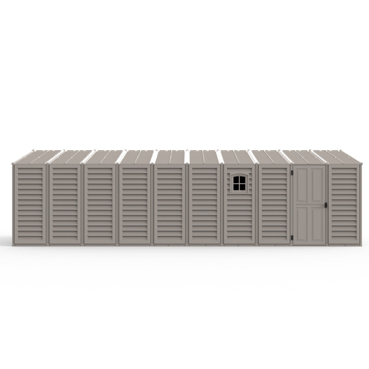 W10.5 ft Large Vinyl Storage Shed with Foundation, 2 Windows & Side Doors
