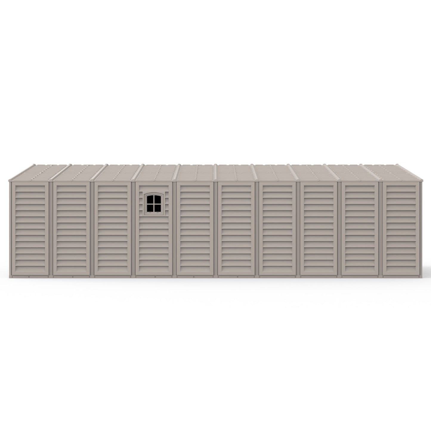 W10.5 ft Large Vinyl Storage Shed with Foundation, 2 Windows & Side Doors