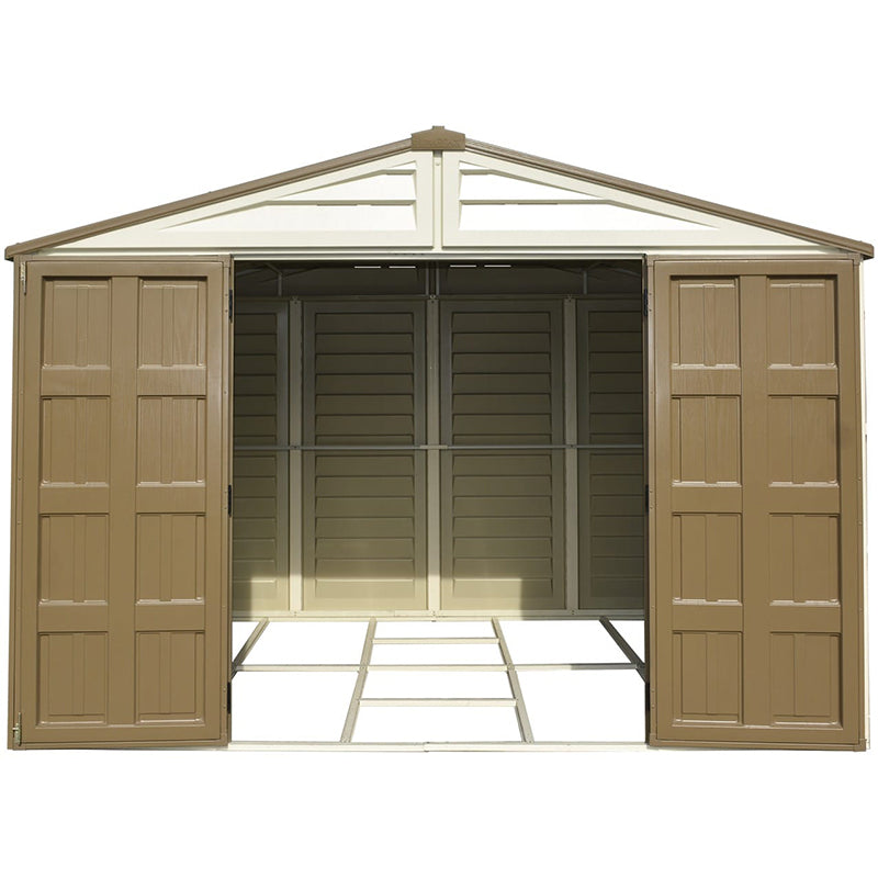 10×8 ft Plus Vinyl Storage Shed With Foundation