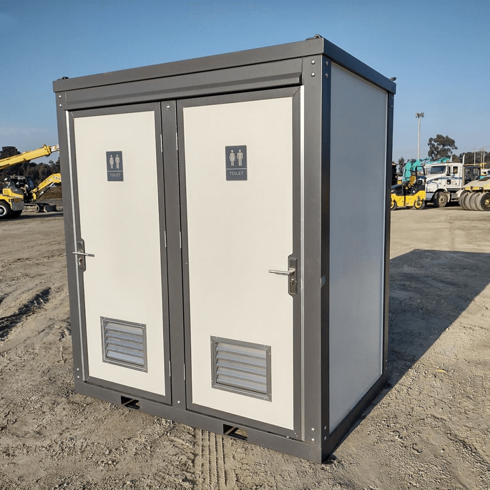 2 Private Toilet Stalls Portable Restroom