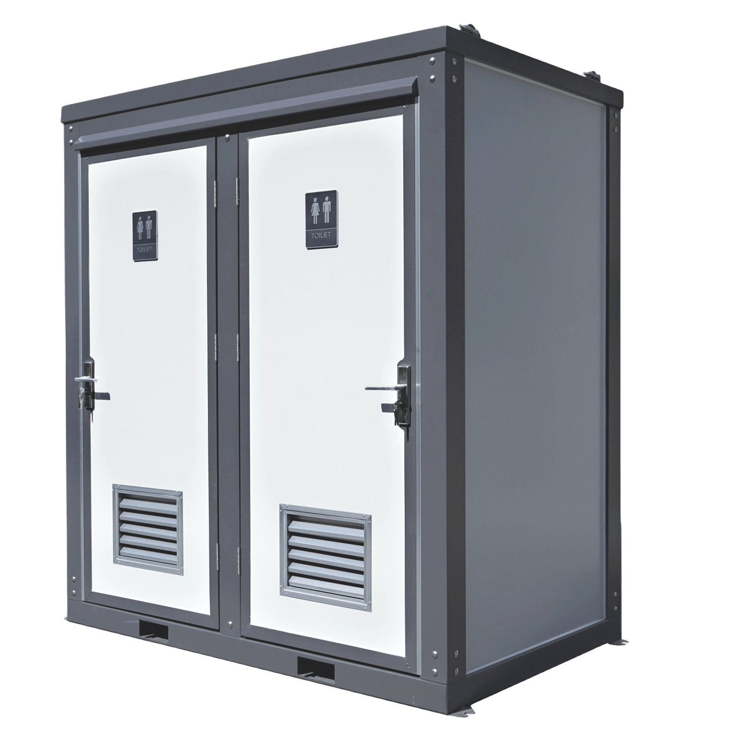 2 Private Toilet Stalls Portable Restroom