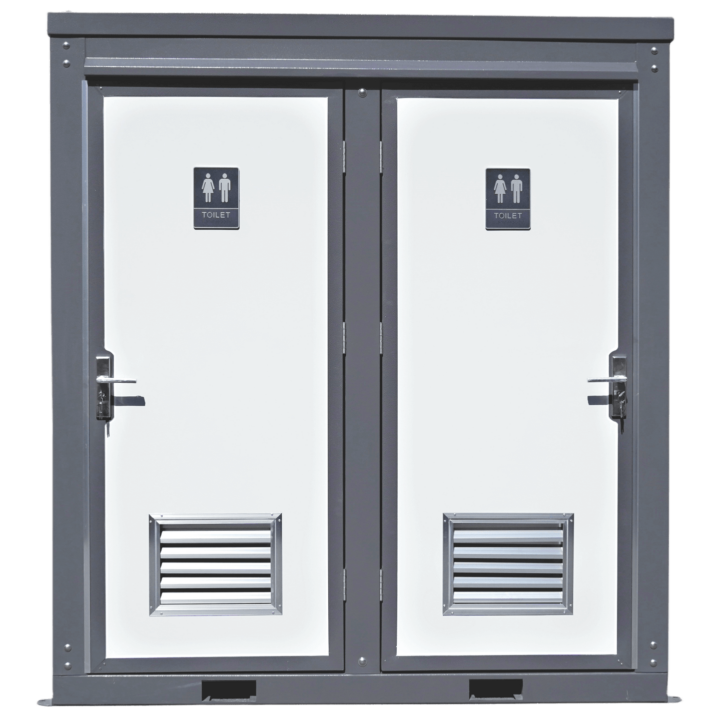 2 Private Toilet Stalls Portable Restroom