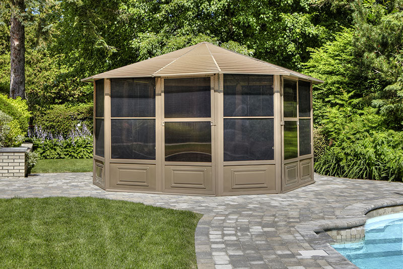 Gazebo Penguin Florence Solarium with Metal Roof 12 Ft. x 12 Ft.