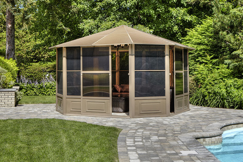 Gazebo Penguin Florence Solarium with Metal Roof 12 Ft. x 12 Ft.