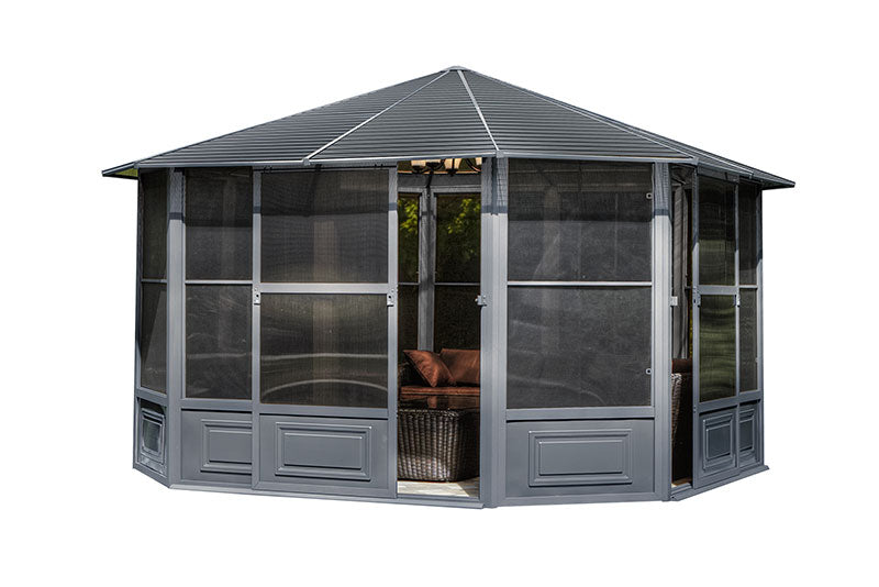 Gazebo Penguin Florence Solarium with Metal Roof 12 Ft. x 12 Ft.
