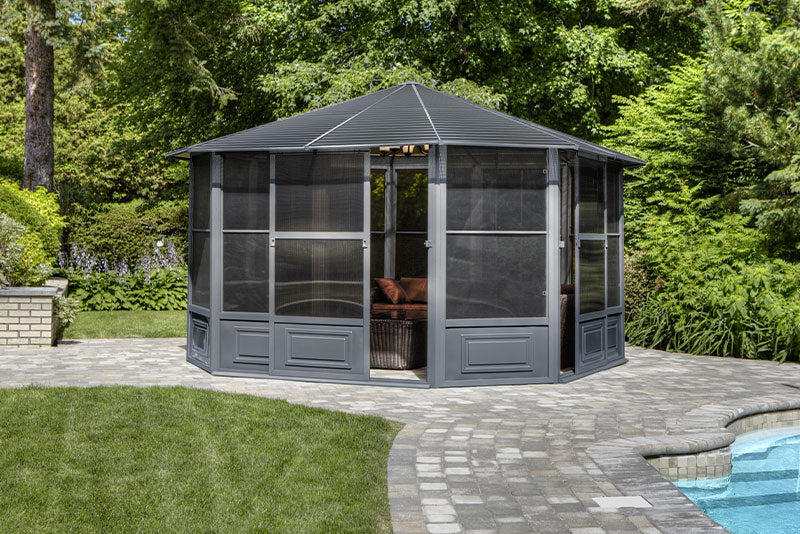 Gazebo Penguin Florence Solarium with Metal Roof 12 Ft. x 12 Ft.
