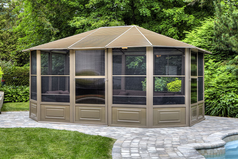Gazebo Penguin Florence Solarium with Metal Roof 12 Ft. x 15 Ft.