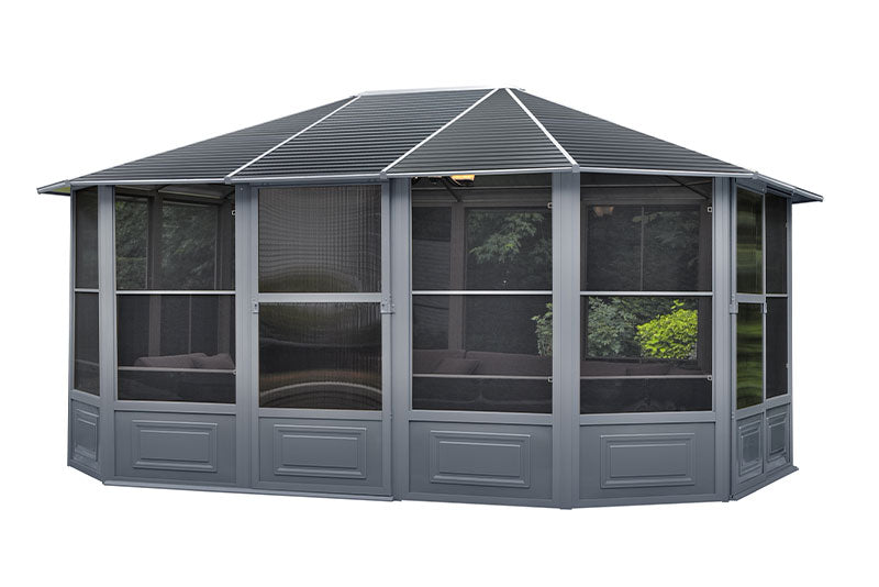 Gazebo Penguin Florence Solarium with Metal Roof 12 Ft. x 15 Ft.