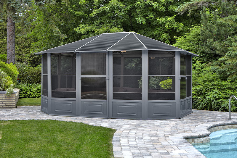Gazebo Penguin Florence Solarium with Metal Roof 12 Ft. x 15 Ft.