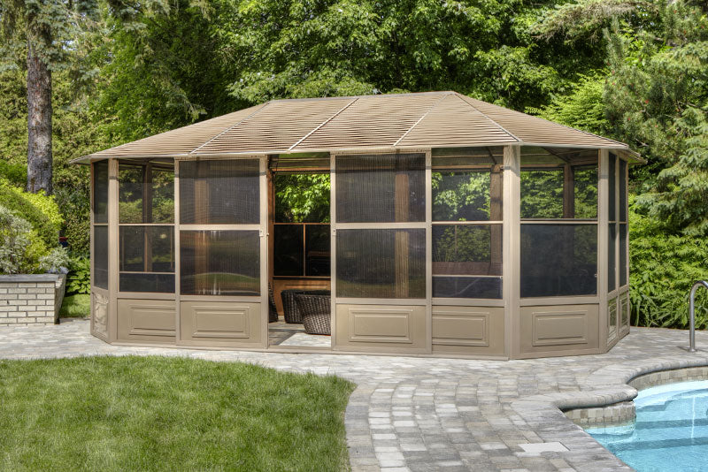 Gazebo Penguin Florence Solarium with Metal Roof 12 Ft. x 18 Ft.