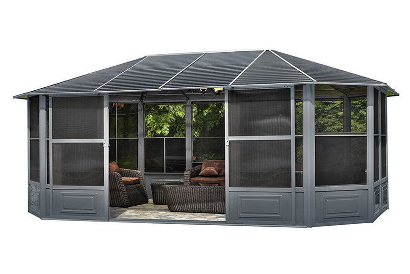 Gazebo Penguin Florence Solarium with Metal Roof 12 Ft. x 18 Ft.