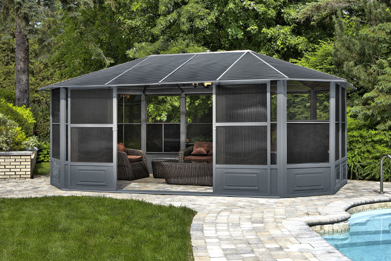 Gazebo Penguin Florence Solarium with Metal Roof 12 Ft. x 18 Ft.