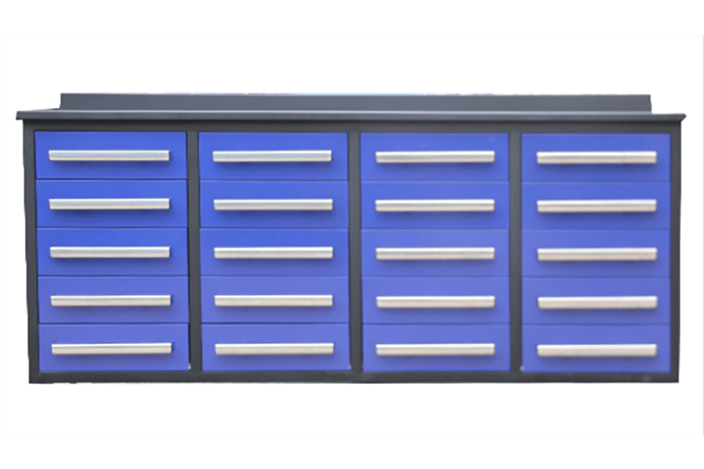 7' Garage Storage Cabinets with Workbench (20 Drawers)
