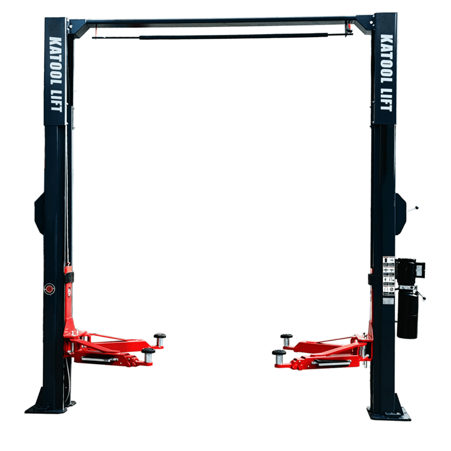 KT-AS110D Two Post Asymmetrical Vehicle Lift 11,000lbs Single Point Lock Release