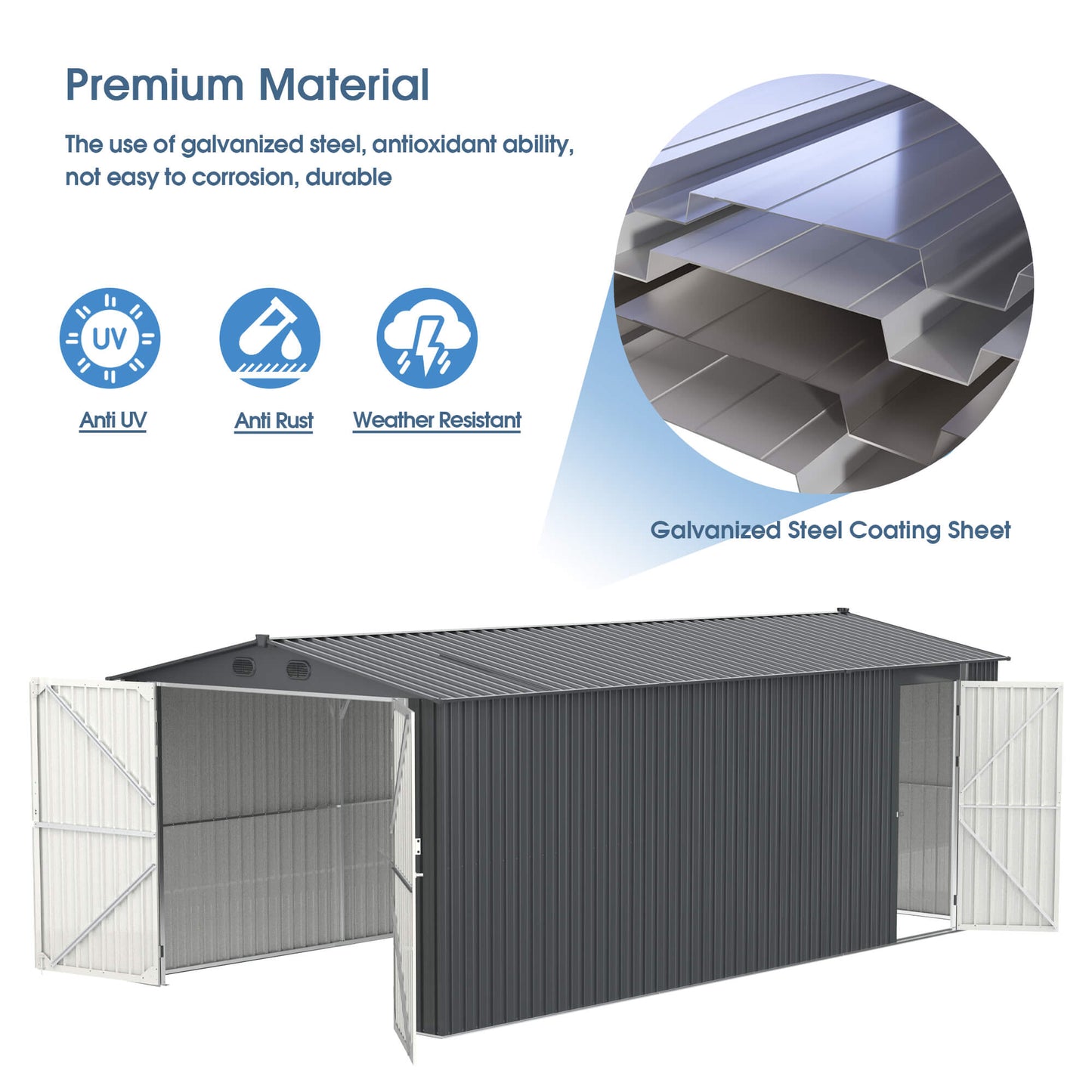 Metal Storage Shed 13'x20'