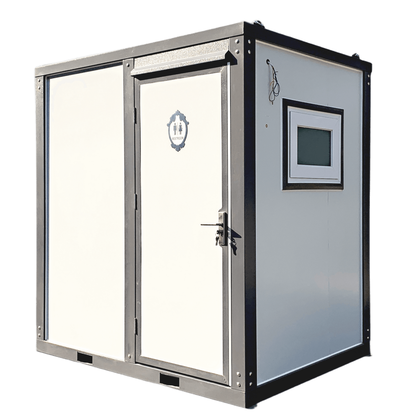 Portable Toilet with Shower Curtain Style