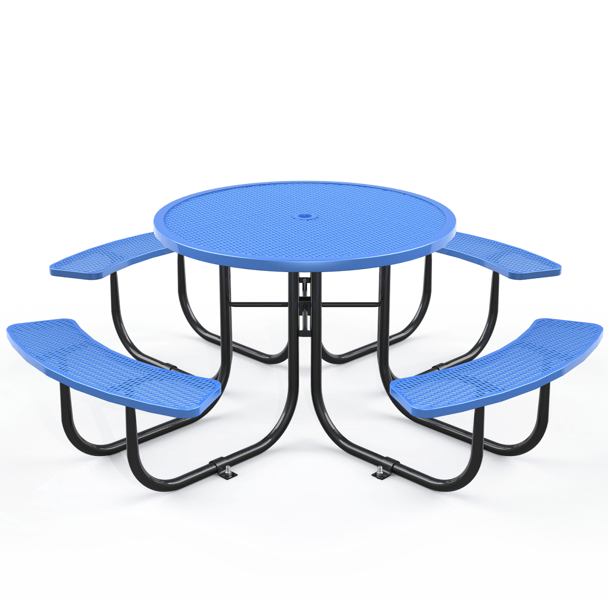 46" Round Picnic Tables With Umbrella Hole