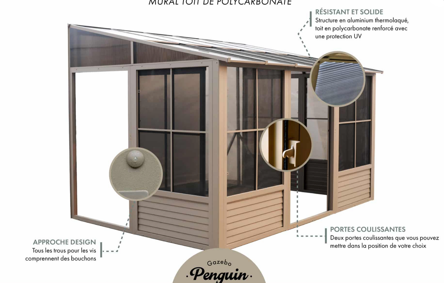 Gazebo Penguin Florence Add-A-Room 10 Ft. x 16 Ft.