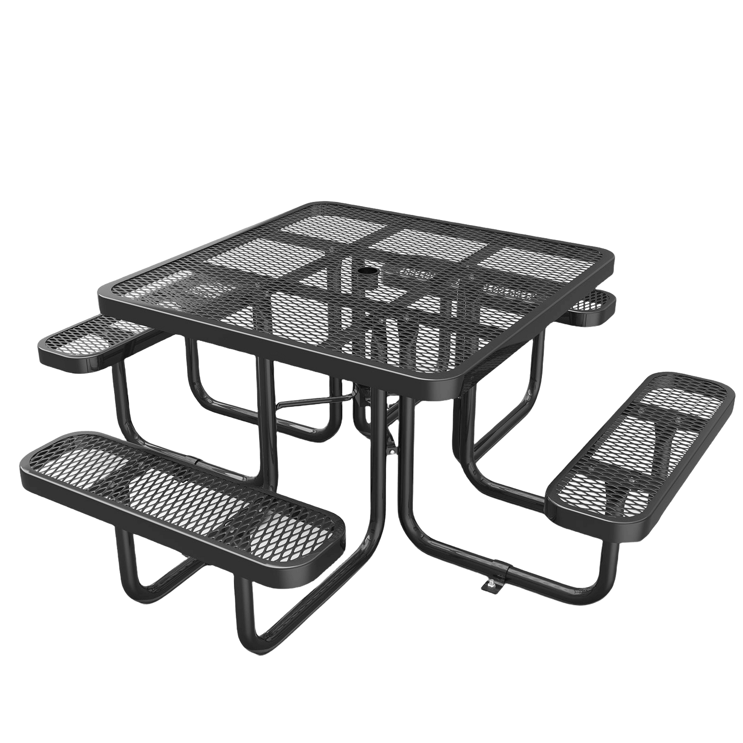 46" Square Picnic Table With Umbrella Hole