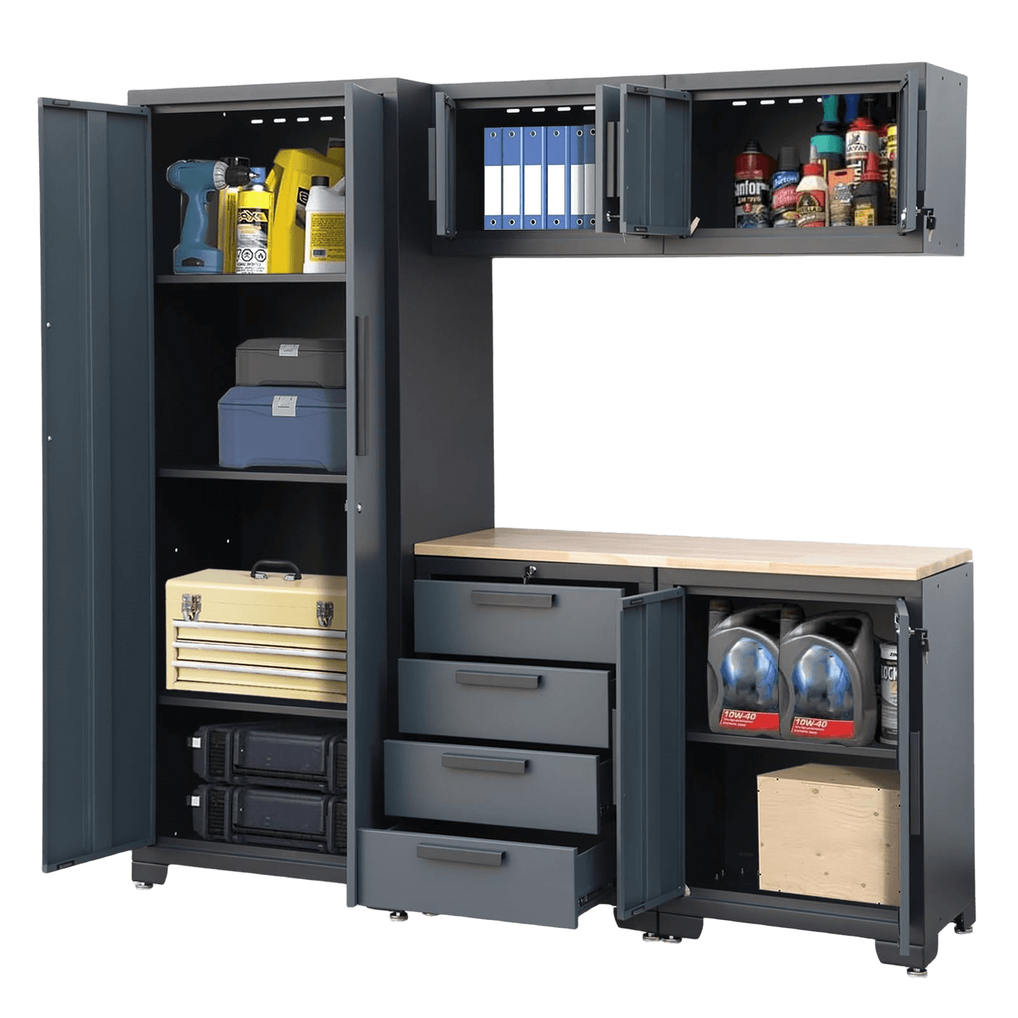 6-Piece Garage Storage Cabinet Set