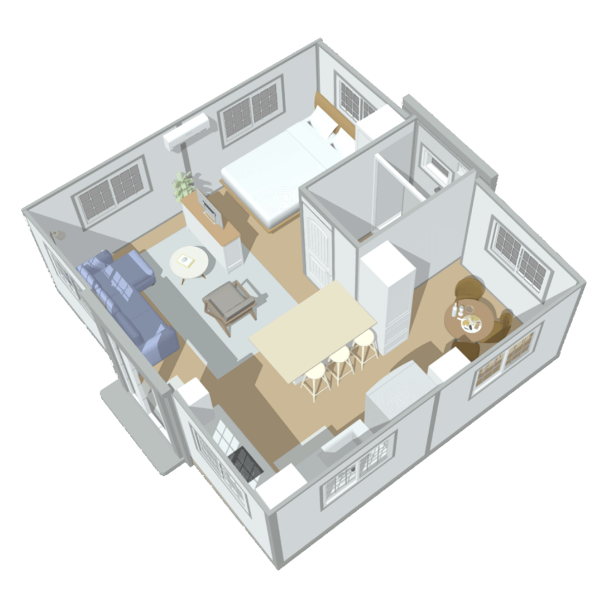 Expandable Prefab Home 19ft x 20ft