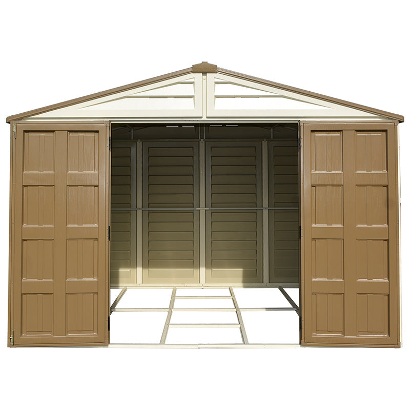 10×13 ft Plus Vinyl Storage Shed With Foundation