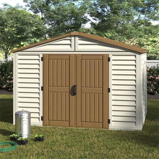 10×8 ft Plus Vinyl Storage Shed With Foundation