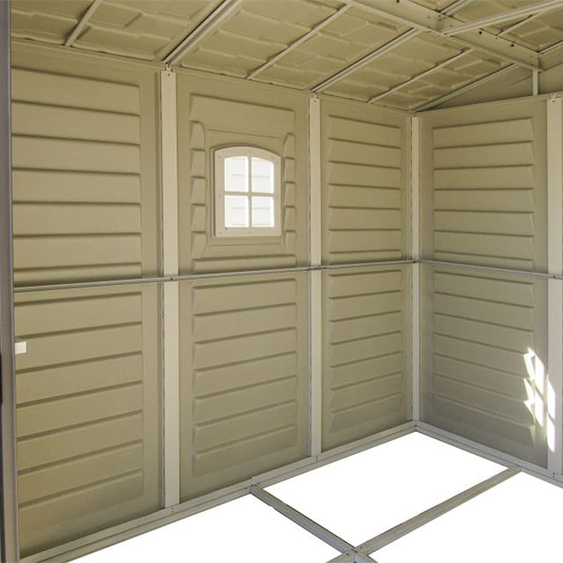 10×8 ft Plus Vinyl Storage Shed With Foundation