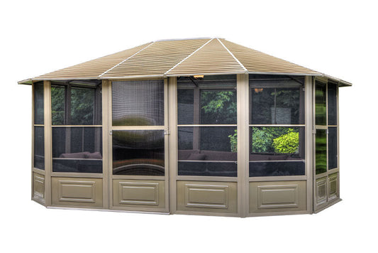 Gazebo Penguin Florence Solarium with Metal Roof 12 Ft. x 15 Ft.