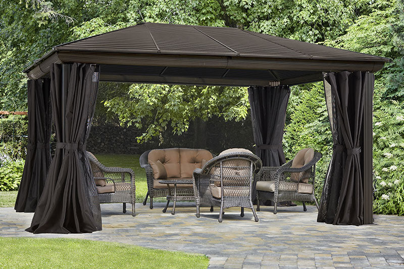 Gazebo Penguin Venus Gazebo with Metal Roof 12 Ft. x 14 Ft.