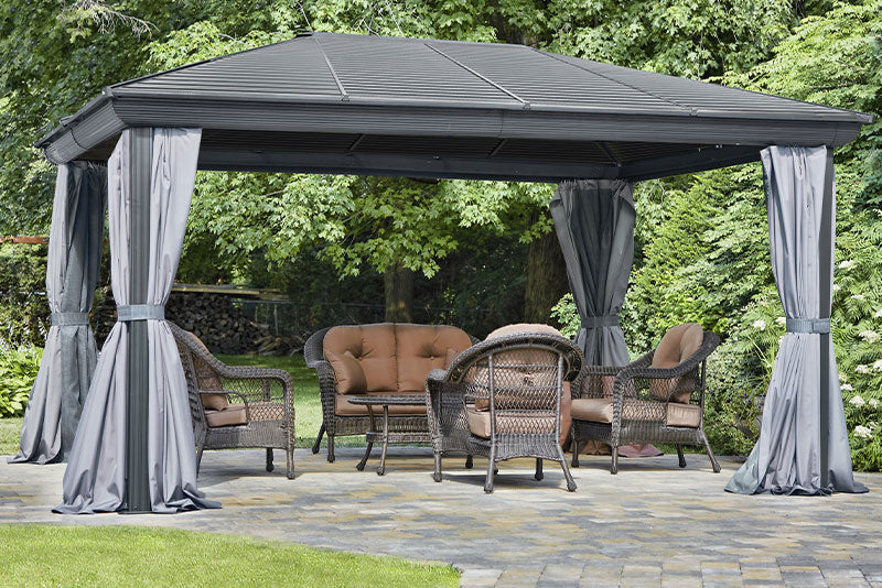 Gazebo Penguin Venus Gazebo with Metal Roof 12 Ft. x 14 Ft.
