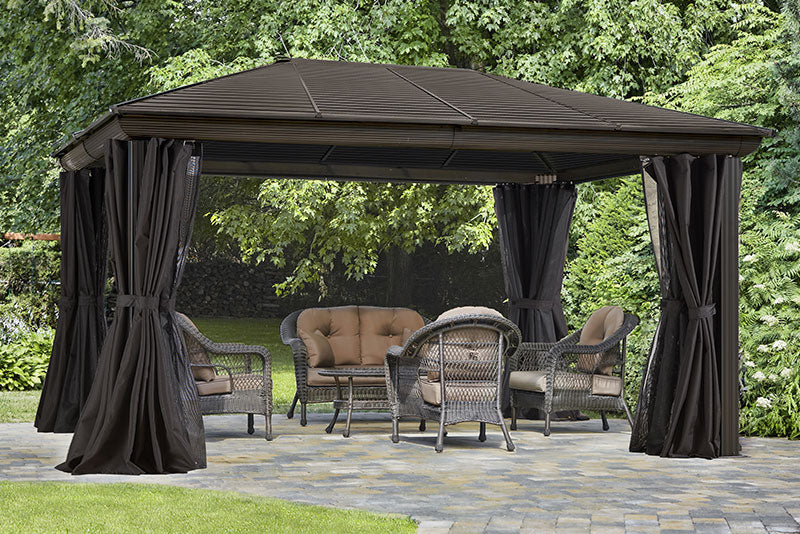 Gazebo Penguin Venus Gazebo with Metal Roof 12 Ft. x 16 Ft.