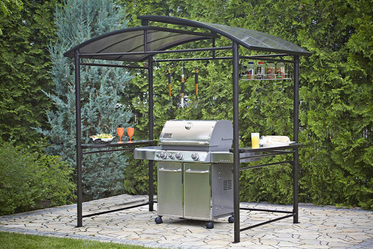 Gazebo Penguin Gazebo BBQ Grill 5 Ft. x 8 Ft. Dark Chocolate