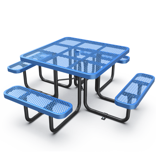 46" Square Picnic Table With Umbrella Hole