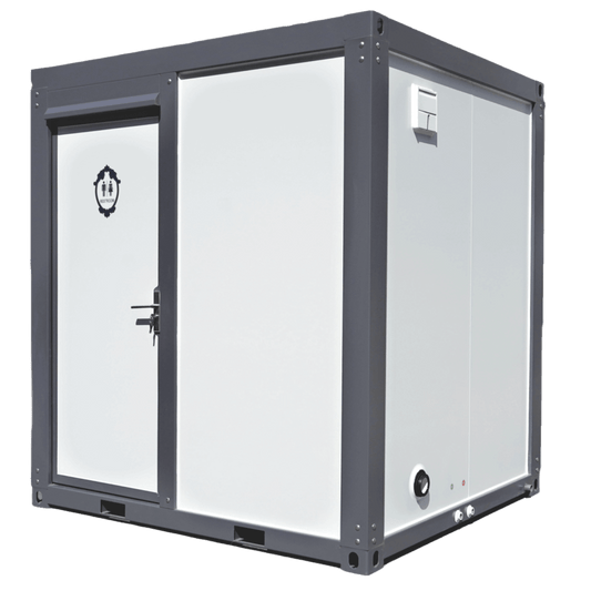 Portable Toilet with Fan-shaped Door Shower